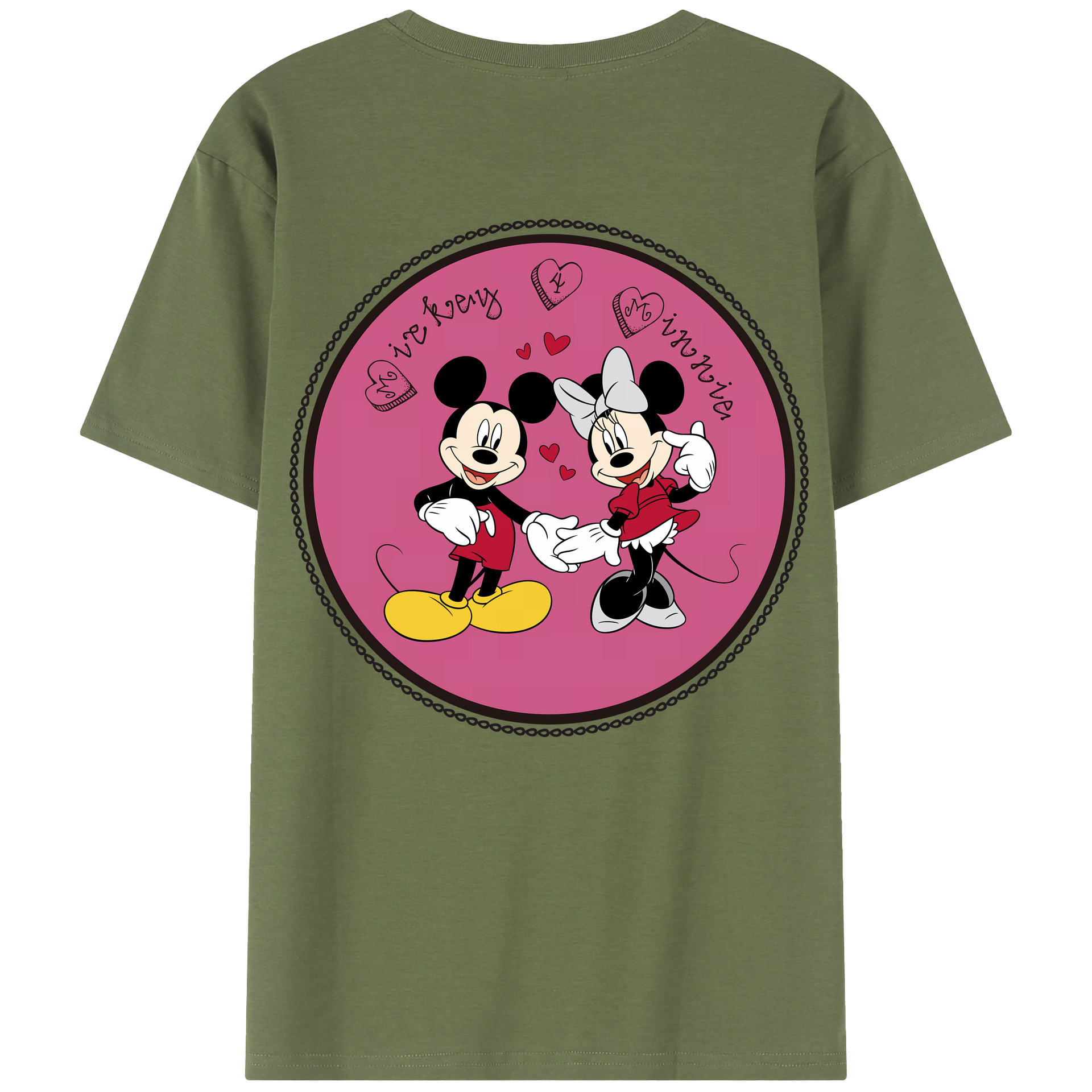 （画像用） ミッキーマウス Mickey Mouse 綿100％半袖Tシャツ（背面プリント）